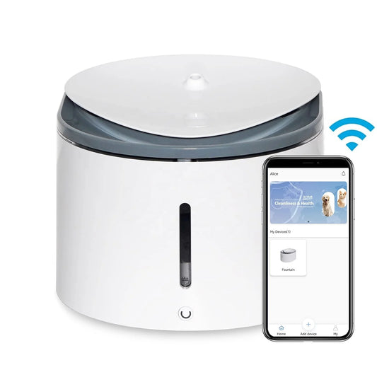 2025APP WIFI contrôle chat intelligent automatique filtre à eau fontaine à boire, fontaine d'eau pour chat USB avec lumière LED pour chats